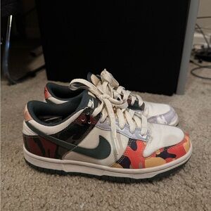 Nike Kids Camouflage Dunks - Multicolor